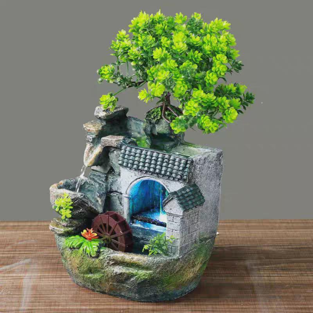 Desktop Mini Waterfall Fountain Meditation Ornaments