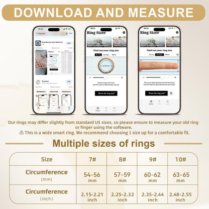 Titanium IP68 Smart Ring with Sleep Monitoring