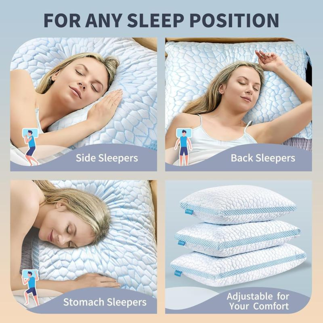 2 pack Cooling Memory Foam Pillows