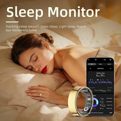 Titanium IP68 Smart Ring with Sleep Monitoring
