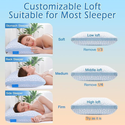 2 pack Cooling Memory Foam Pillows