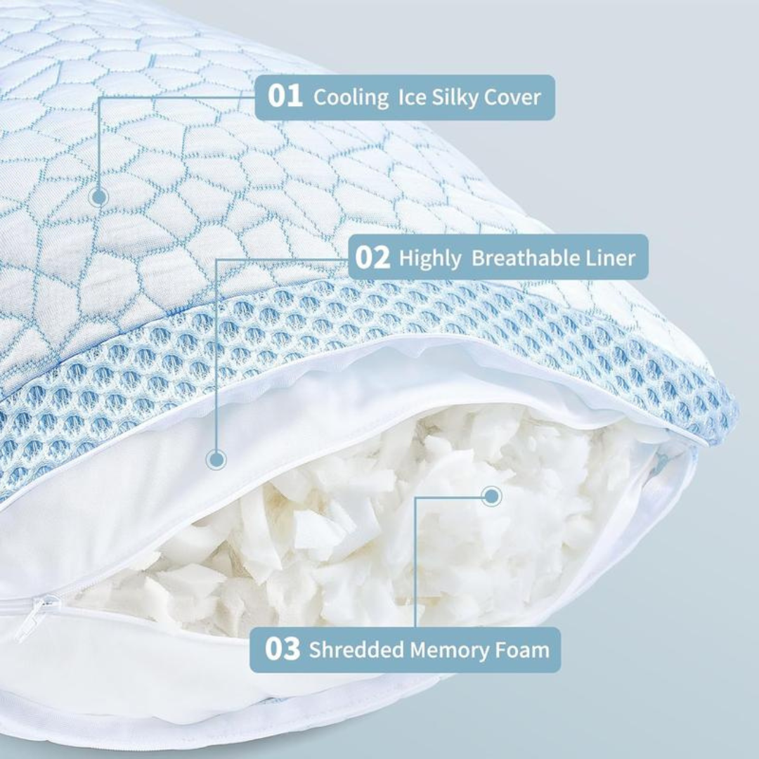 2 pack Cooling Memory Foam Pillows