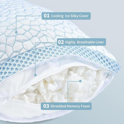 2 pack Cooling Memory Foam Pillows