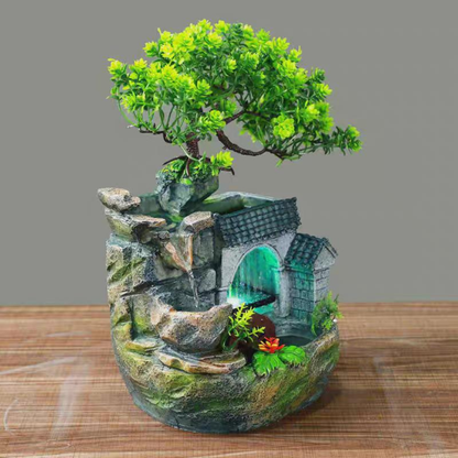 Desktop Mini Waterfall Fountain Meditation Ornaments