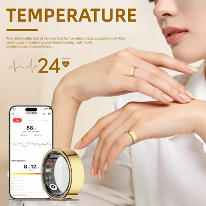 Titanium IP68 Smart Ring with Sleep Monitoring