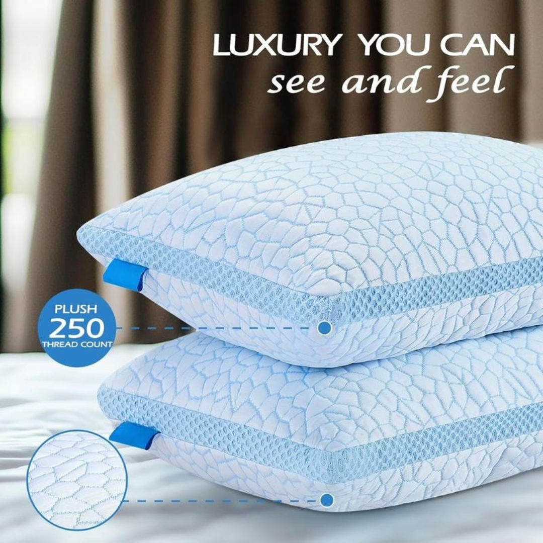 2 pack Cooling Memory Foam Pillows
